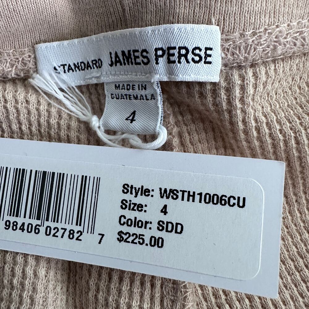 NWT James Perse 100 Cotton Waffle Wide Leg Lounge Pants XL Tan MSRP 225 - Picture 9 of 10